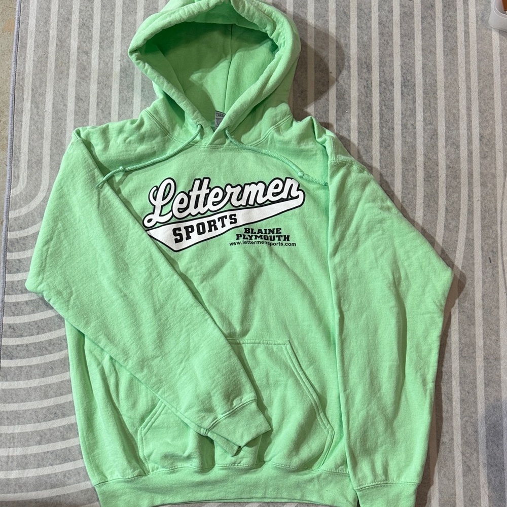 Green Hoodie Lettermen Sports